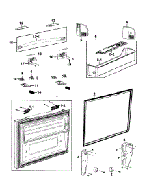 Freezer Door parts for Samsung Refrigerator RF266AZPN/XAA-00 from AppliancePartsPros.com