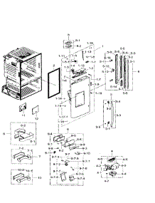Door Left parts for Samsung Refrigerator RF30HDEDTSR/AA-06 from AppliancePartsPros.com