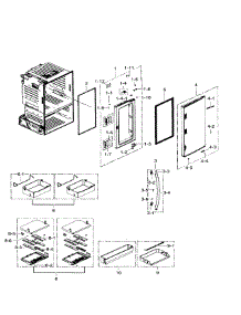Door Right parts for Samsung Refrigerator RF30HDEDTSR/AA-06 from AppliancePartsPros.com