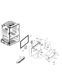 Freezer Door parts for Samsung Refrigerator RF30HDEDTSR/AA-06 from AppliancePartsPros.com