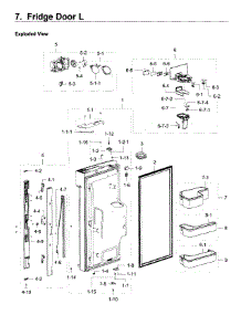 Fridge Door L parts for Samsung Refrigerator RF22K9581SR/AA-02 from AppliancePartsPros.com