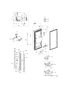 Fridge Door L parts for Samsung Refrigerator RFG297HDWP/XAA-01 from AppliancePartsPros.com