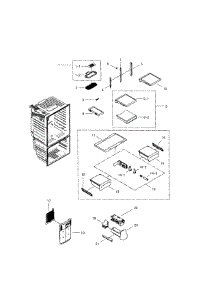 Refrigerator parts for Samsung Refrigerator RFG296HDWP/XAA-02 from AppliancePartsPros.com