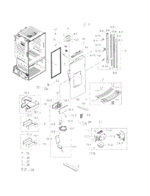 Fridge Door L parts for Samsung Refrigerator RF263BEAEBC/AA-03 from AppliancePartsPros.com