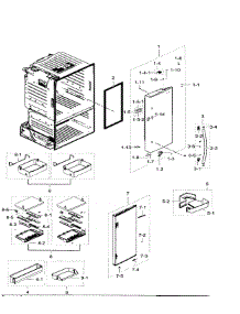 Right Door parts for Samsung Refrigerator RF23HTEDBSR/AA-06 from AppliancePartsPros.com