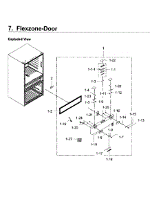 Flexzone parts for Samsung Refrigerator RF22KREDBSR/AA-03 from AppliancePartsPros.com