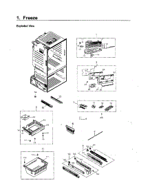 Freezer parts for Samsung Refrigerator RF220NCTASG/AA-00 from AppliancePartsPros.com