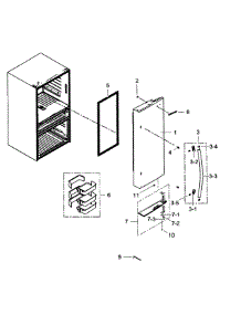 Refrigerator Door R parts for Samsung Refrigerator RF31FMESBSR/AA-00 from AppliancePartsPros.com