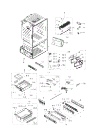 Freezer parts for Samsung Refrigerator RF263TEAESR/AA-03 from AppliancePartsPros.com