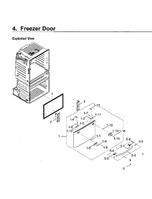 Freezer Door parts for Samsung Refrigerator RF265BEAESR/AA-00 from AppliancePartsPros.com