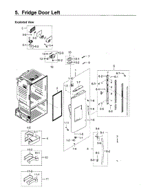 Fridge Door L parts for Samsung Refrigerator RF265BEAESR/AA-00 from AppliancePartsPros.com