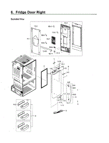 Fridge Door R parts for Samsung Refrigerator RF265BEAESR/AA-00 from AppliancePartsPros.com