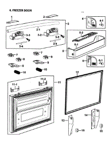 Freezer Door parts for Samsung Refrigerator RF266ADRS/XAA-00 from AppliancePartsPros.com