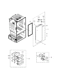Fridge Door R parts for Samsung Refrigerator RF323TEDBWW/AA-02 from AppliancePartsPros.com