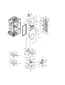 Fridge Door L parts for Samsung Refrigerator RF323TEDBWW/AA-02 from AppliancePartsPros.com