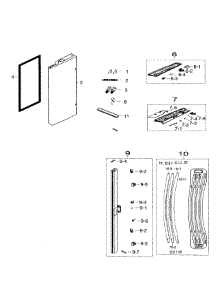 Door Left parts for Samsung Refrigerator RF260BEAESR/AA-00 from AppliancePartsPros.com