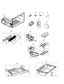 Freezer parts for Samsung Refrigerator RF260BEAESR/AA-00 from AppliancePartsPros.com