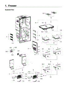 Freezer parts for Samsung Refrigerator RF22K9581SG/AA-01 from AppliancePartsPros.com