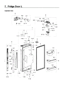 Fridge Door L parts for Samsung Refrigerator RF22K9581SG/AA-01 from AppliancePartsPros.com