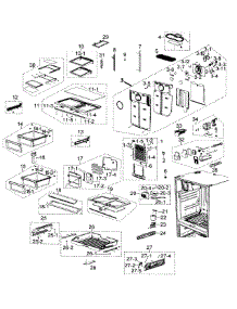 Refrigerator parts for Samsung Refrigerator RF268ACWP/XAA-00 from AppliancePartsPros.com