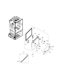Freezer Door parts for Samsung Refrigerator RF23HCEDBWW/AA-01 from AppliancePartsPros.com