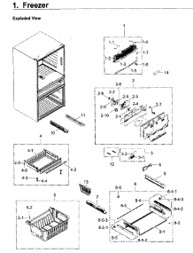 Freezer parts for Samsung Refrigerator RF22KREDBSG/AA-03 from AppliancePartsPros.com