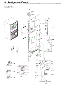 Fridge Door L parts for Samsung Refrigerator RF22KREDBSG/AA-03 from AppliancePartsPros.com
