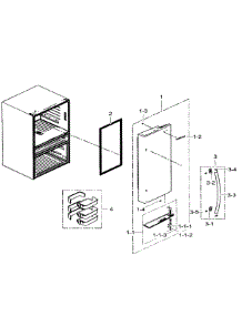 Right Door parts for Samsung Refrigerator RF31FMEDBWW/AA-01 from AppliancePartsPros.com