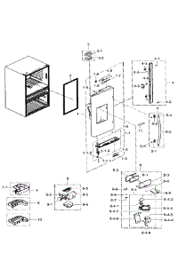 Left Door parts for Samsung Refrigerator RF31FMEDBWW/AA-01 from AppliancePartsPros.com
