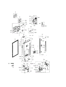 Fridge Door L parts for Samsung Refrigerator RF24J9960S4/AA-01 from AppliancePartsPros.com