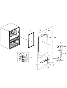 Right Door parts for Samsung Refrigerator RF31FMEDBWW/AA-05 from AppliancePartsPros.com