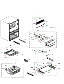 Freezer parts for Samsung Refrigerator RF31FMEDBWW/AA-05 from AppliancePartsPros.com