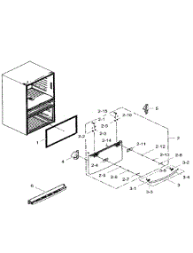 Freezer Door parts for Samsung Refrigerator RF31FMEDBWW/AA-05 from AppliancePartsPros.com