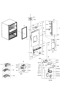 Left Door parts for Samsung Refrigerator RF31FMEDBWW/AA-05 from AppliancePartsPros.com