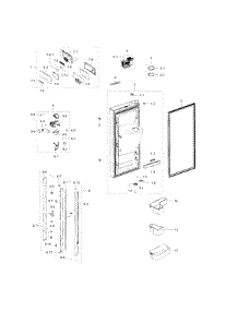 Refrigerator Door L parts for Samsung Refrigerator RFG238AAPN/XAA-00 from AppliancePartsPros.com