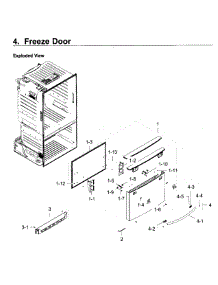 Freezer Door parts for Samsung Refrigerator RF23HCEDBSR/AA-12 from AppliancePartsPros.com