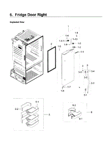 Fridge Door R parts for Samsung Refrigerator RF23HCEDBSR/AA-12 from AppliancePartsPros.com