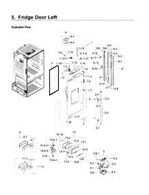 Fridge Door L parts for Samsung Refrigerator RF23HCEDBSR/AA-12 from AppliancePartsPros.com