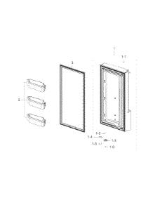 Freezer Door R parts for Samsung Refrigerator RF23J9011SG/AA-03 from AppliancePartsPros.com