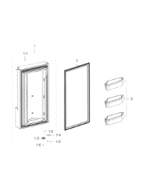 Freezer Door L parts for Samsung Refrigerator RF23J9011SG/AA-03 from AppliancePartsPros.com