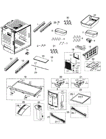 Fridge parts for Samsung Refrigerator RF260BEAESR/AA-01 from AppliancePartsPros.com