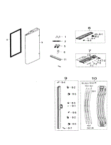 Door Left parts for Samsung Refrigerator RF260BEAESR/AA-01 from AppliancePartsPros.com