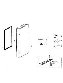 Door Right parts for Samsung Refrigerator RF260BEAESR/AA-01 from AppliancePartsPros.com