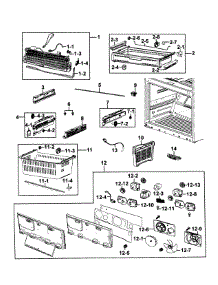 Freezer parts for Samsung Refrigerator RF4287HAPN/XAA-01 from AppliancePartsPros.com