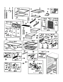 Refrigerator parts for Samsung Refrigerator RF4287HAPN/XAA-01 from AppliancePartsPros.com