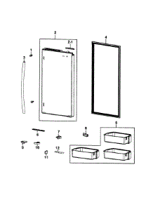 Refrigerator Door R parts for Samsung Refrigerator RF4287HAPN/XAA-01 from AppliancePartsPros.com