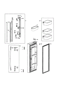 Door Left parts for Samsung Refrigerator RF266ACWP/XAA-00 from AppliancePartsPros.com