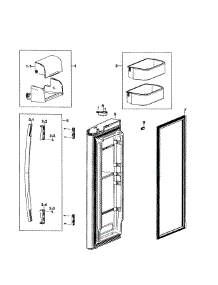 Door Right parts for Samsung Refrigerator RF266ACWP/XAA-00 from AppliancePartsPros.com