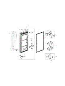 Refrigerator Door R parts for Samsung Refrigerator RFG238AARS/XAA-00 from AppliancePartsPros.com