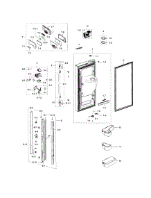 Refrigerator Door L parts for Samsung Refrigerator RFG238AARS/XAA-00 from AppliancePartsPros.com